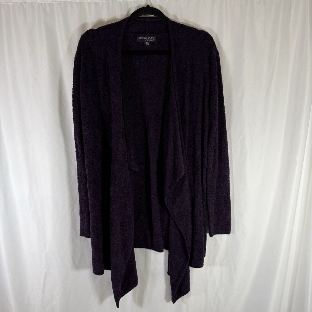 Barefoot Dreams Cardigan Women's S/M Purple Bamboo Chic Lite Open Front Lounge